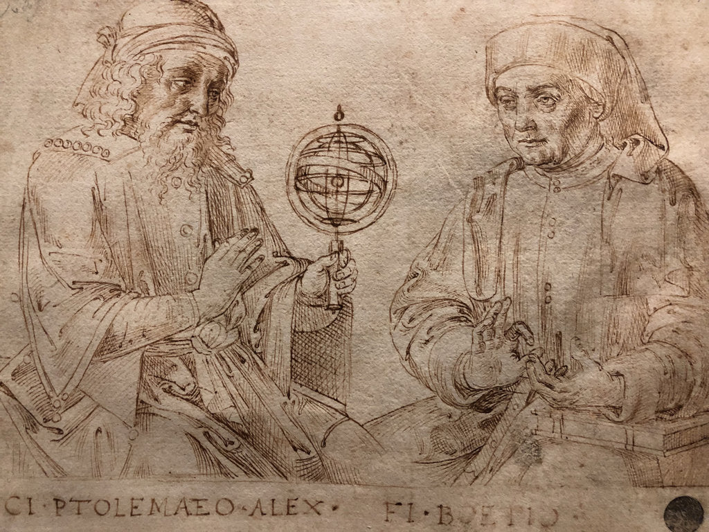 Detail of Claudius Ptolemy and Boethius by Anonymous