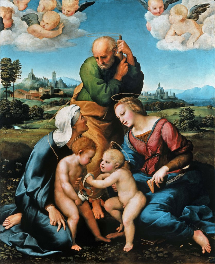 Detail of The Canigiani Holy Family (Sacra Famiglia Canigiani), ca 1506-1508 by Anonymous