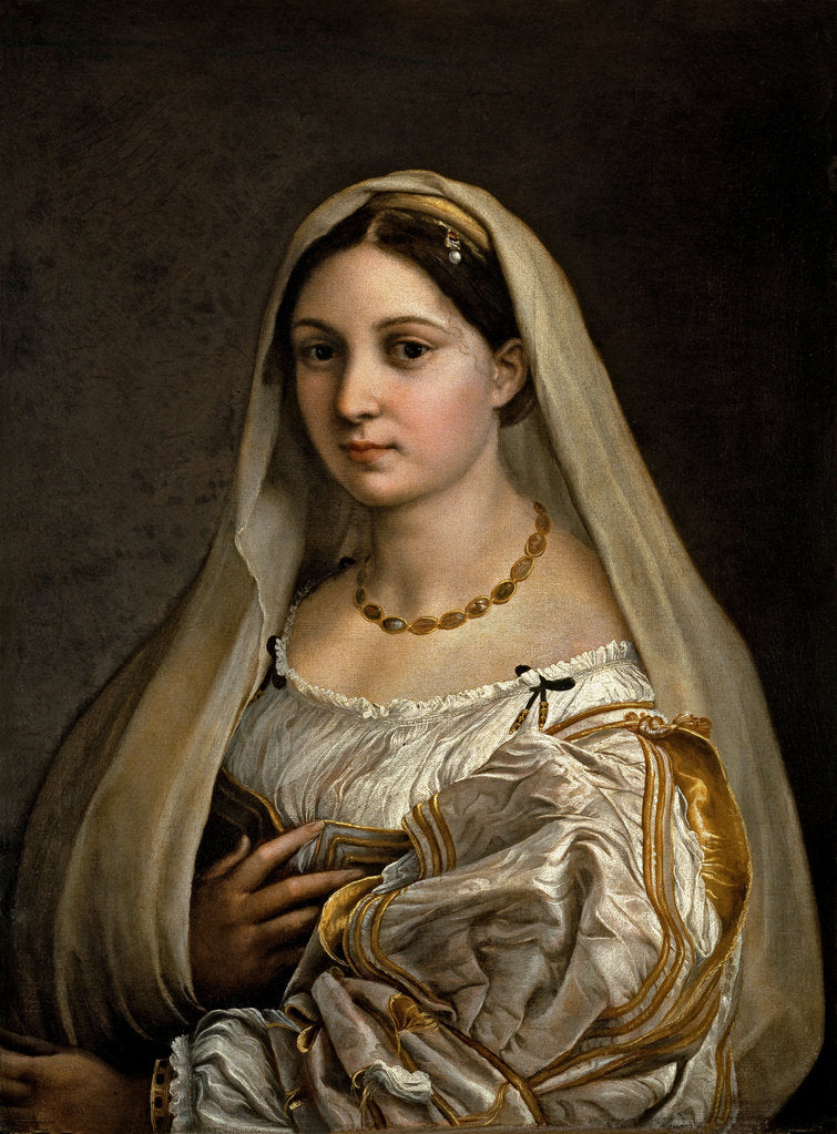 Detail of La donna velata (The woman with the veil), 1516 by Anonymous