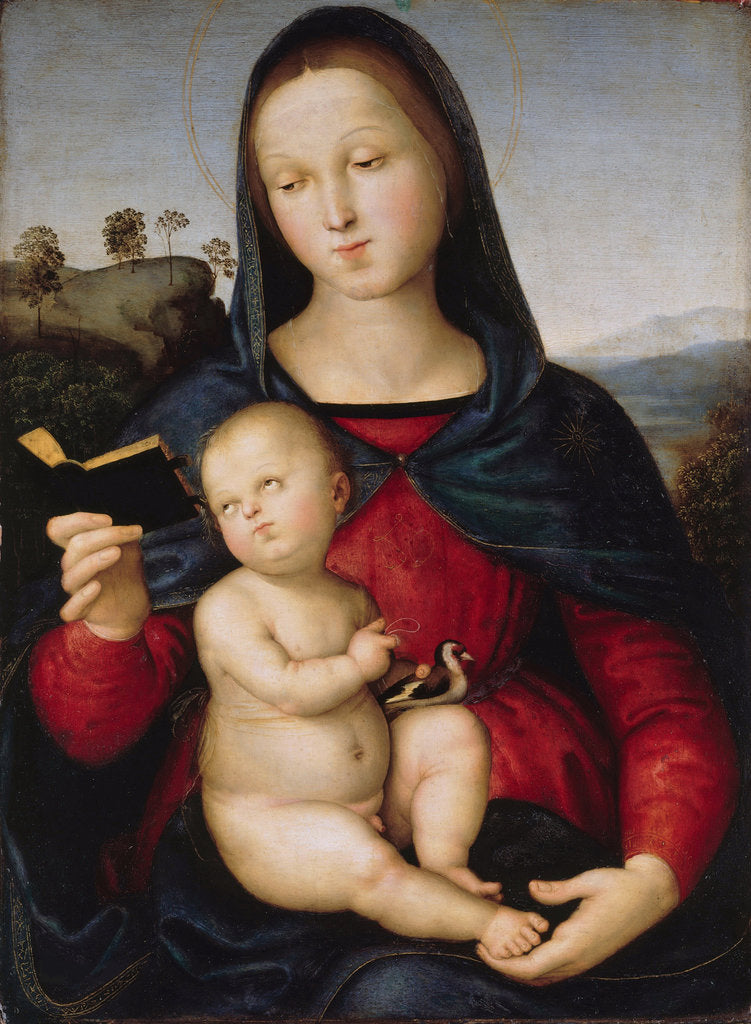 Detail of The virgin Mary is reading a book (The Solly Madonna), c. 1502-1503 by Anonymous