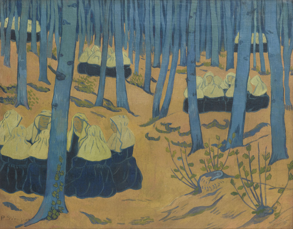 Detail of Breton Women, the Meeting in the Sacred Wood. (Bretonnes, réunion dans le bois sacré), ca 1892 by Anonymous