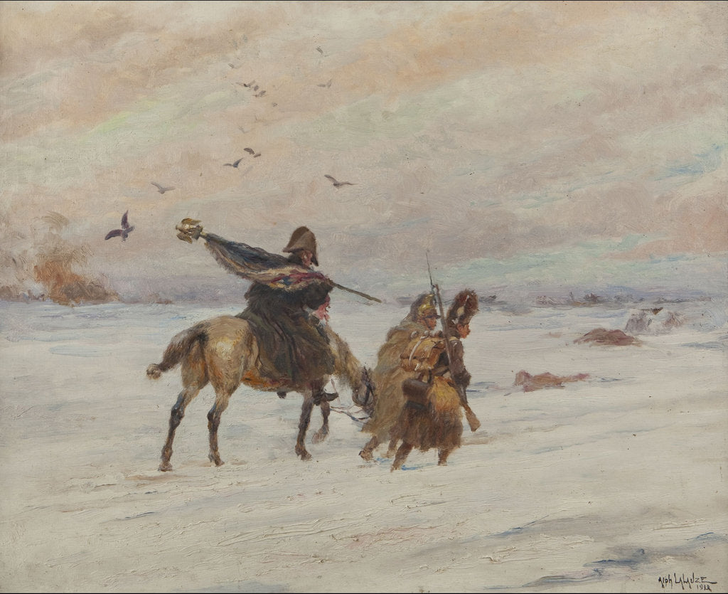 Detail of Standard-bearer during the retreat from Russia, 1928 by Anonymous