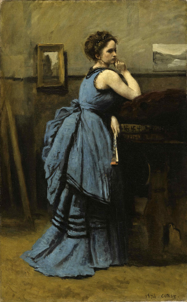 Detail of La Dame en bleu, 1874 by Anonymous