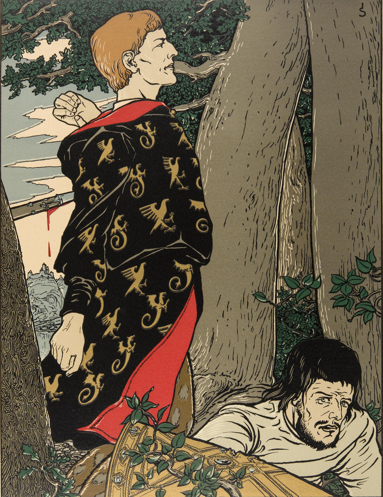 Detail of Illustration The Nibelungs, 1898-1901 by Anonymous