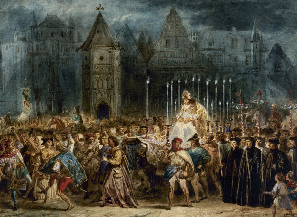 Detail of The Feast of Fools (La Fête des Fous) by Anonymous