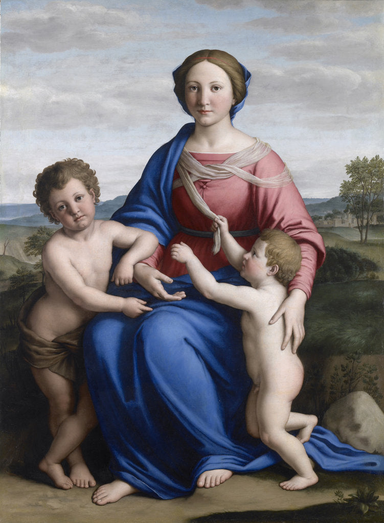 Detail of The Virgin and Christ Child with Saint John the Baptist as a Boy , Between 1645 and 1655 by Anonymous
