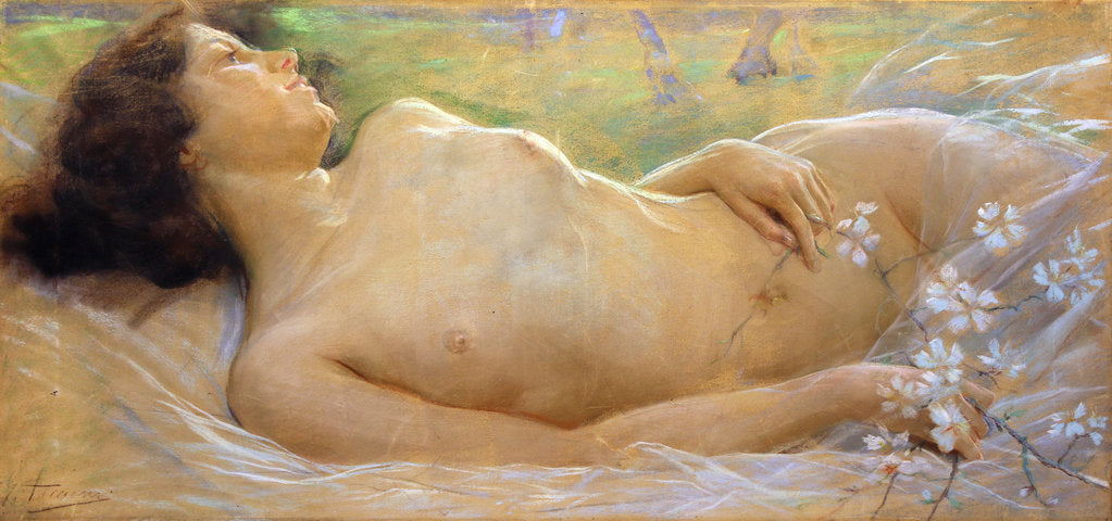 Detail of Spring dreams, c. 1895 by Anonymous