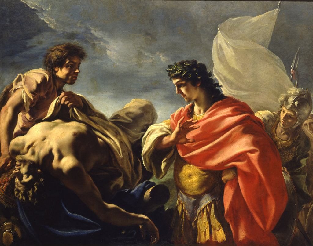 Detail of Alexander before the Dead Body of Darius, um 1700 by Anonymous
