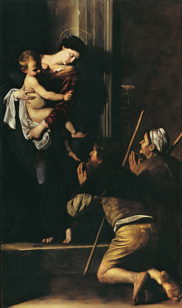 Detail of The Madonna dei Pellegrini (Pilgrims Madonna), 1604-1606 by Anonymous