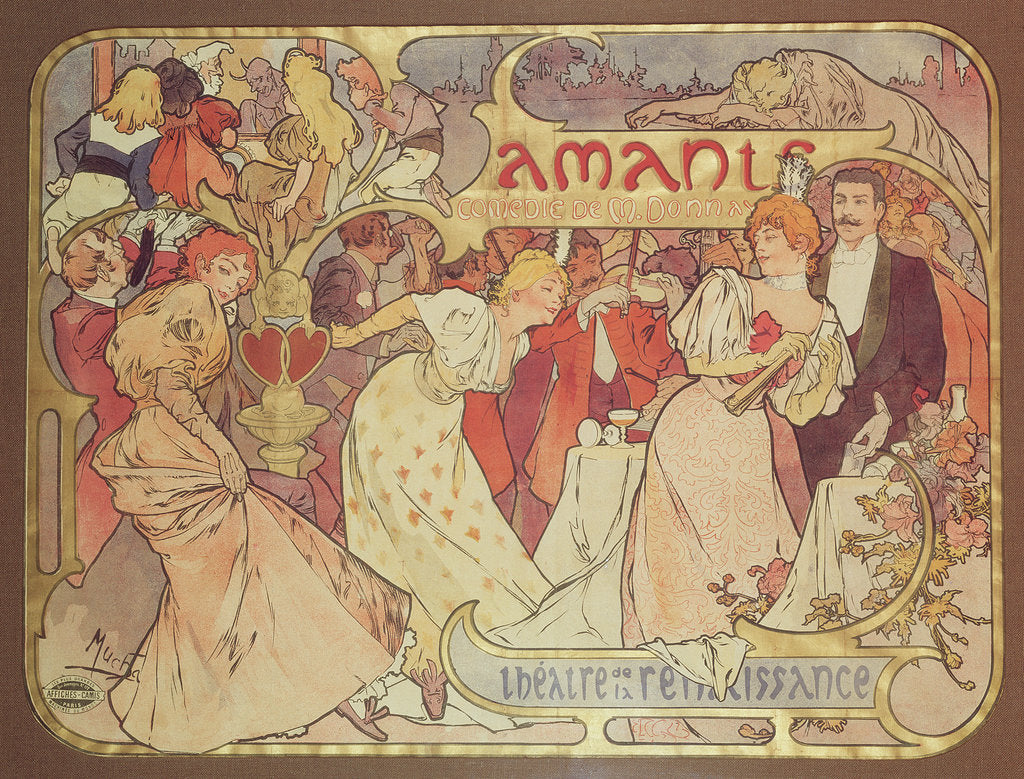 Detail of Amants a comedy at the Theatre de la Renaissance, 1895 by Anonymous