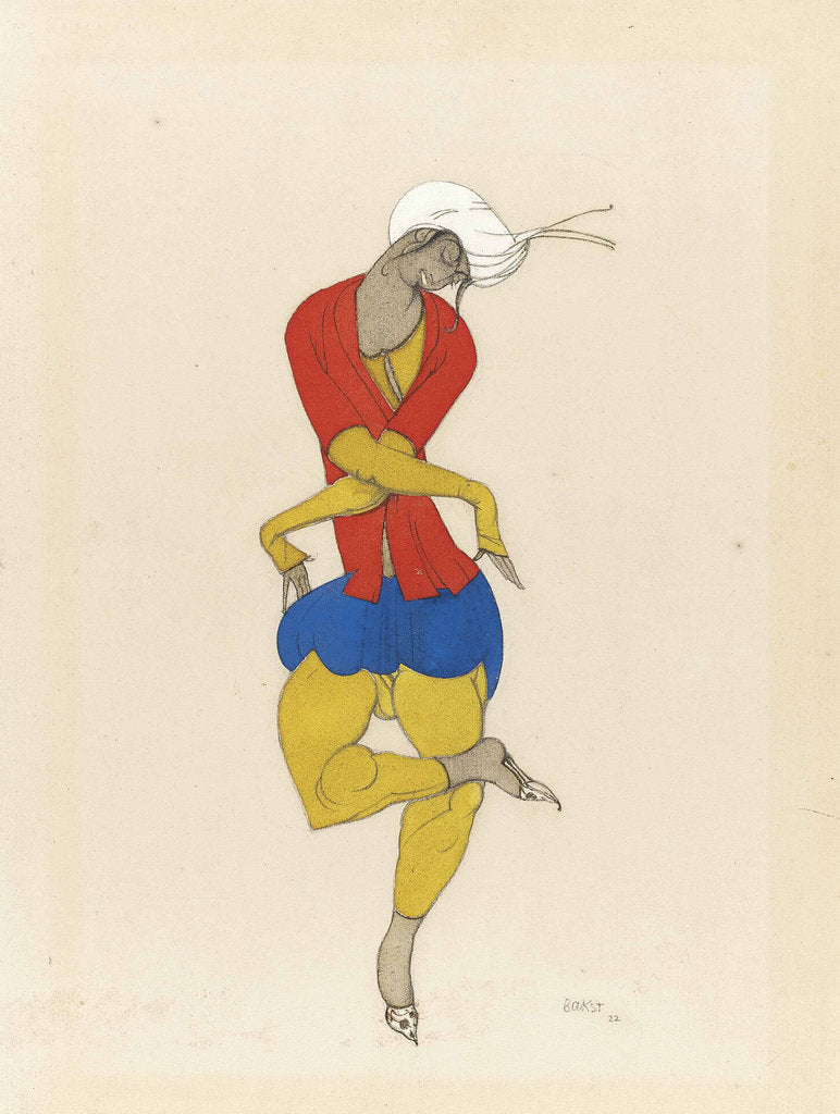 Detail of Costume design for the ballet The Rite of Spring by I. Stravinsky. Adoration of the Earth (LAdora by Anonymous