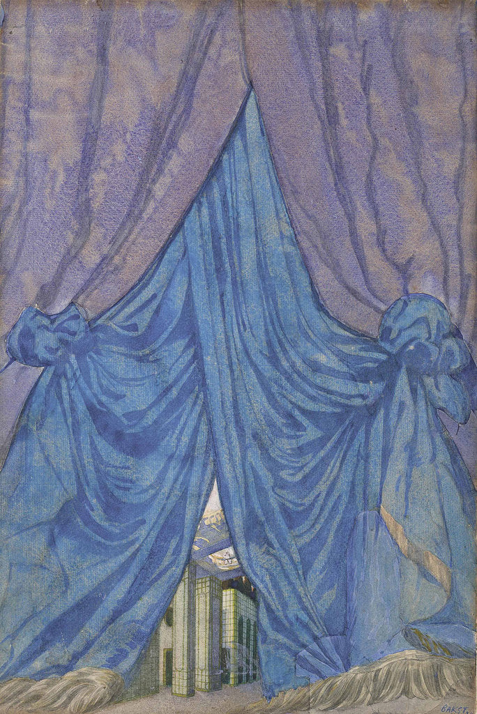 Detail of Design of curtain for the ballet Sleeping beauty by P. Tchaikovsky, 1921 by Anonymous