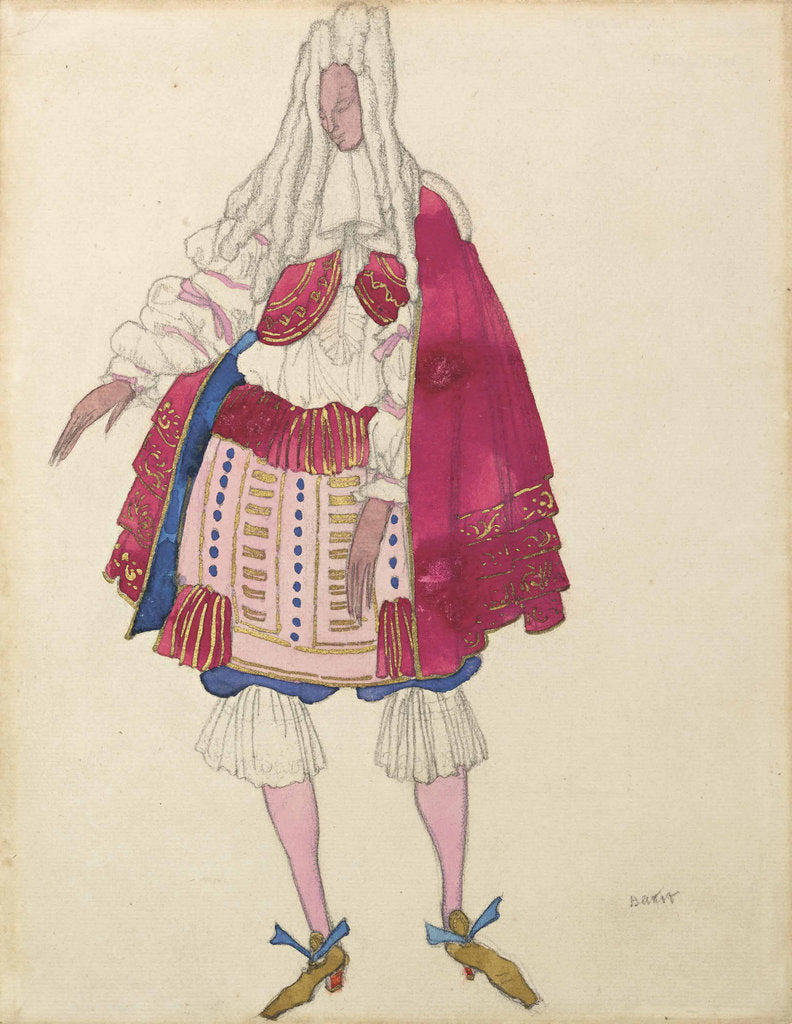 Detail of Costume design for the ballet Sleeping Beauty by P. Tchaikovsky, 1921 by Anonymous