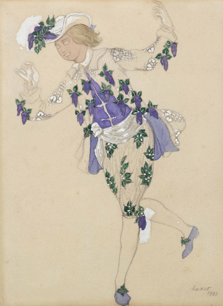 Detail of Costume design for the ballet Sleeping Beauty by P. Tchaikovsky, 1921 by Anonymous