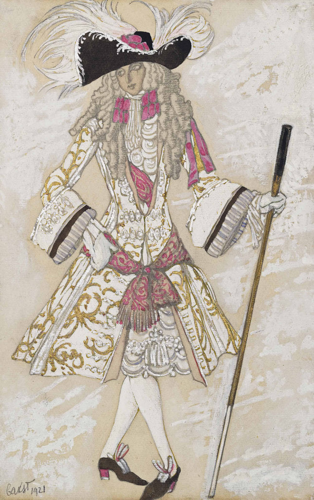 Detail of Costume design for the ballet Sleeping Beauty by P. Tchaikovsky, 1921 by Anonymous
