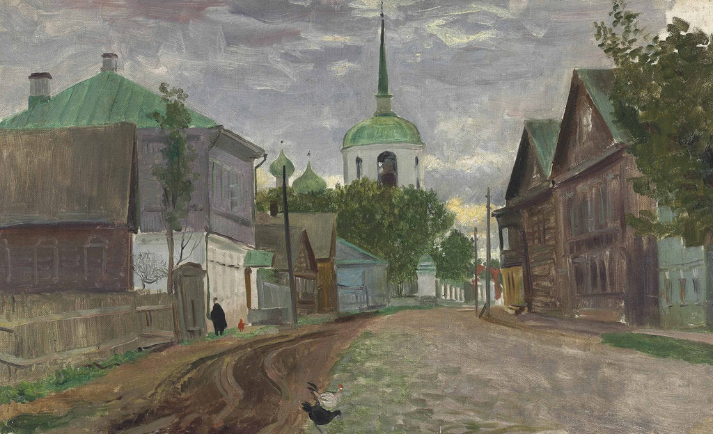 Detail of A street in Staraya Russa, 1921 by Anonymous