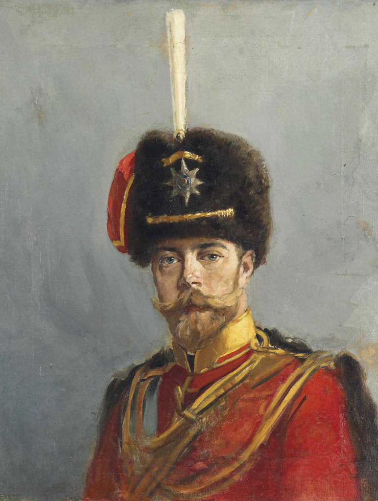 Detail of Portrait of Emperor Nicholas II, c. 1907 by Anonymous