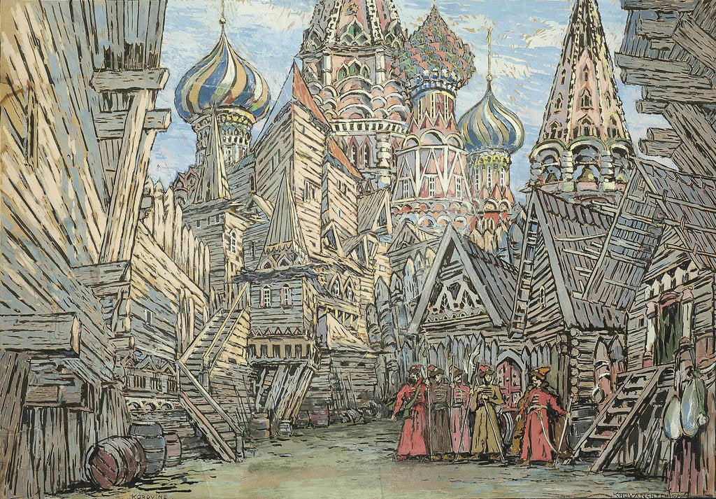 Detail of Stage design for the opera Khovanshchina by M. Musorgsky by Anonymous