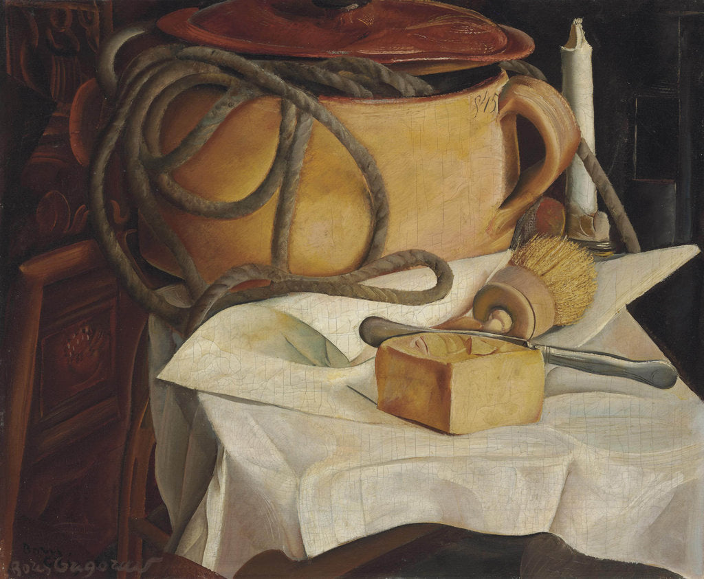 Detail of Still life with candle by Anonymous