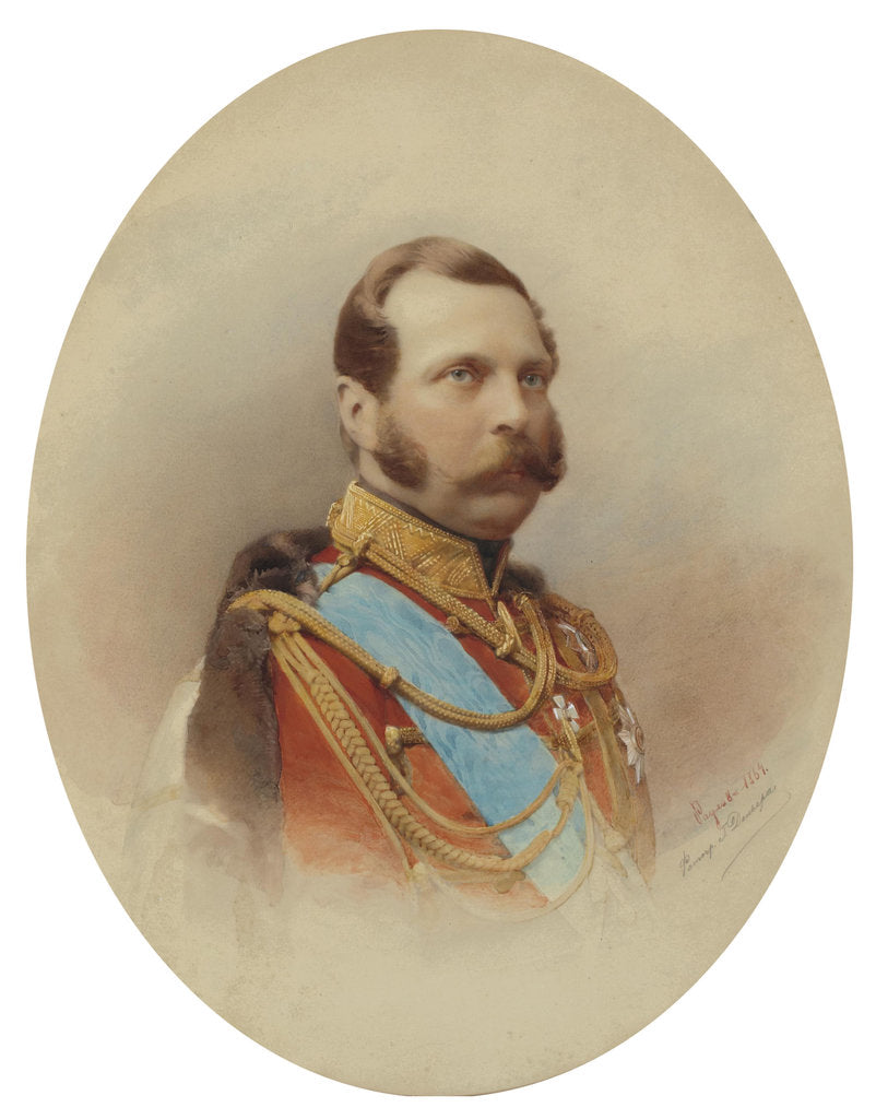 Detail of Portrait of Emperor Alexander II, 1864 by Anonymous
