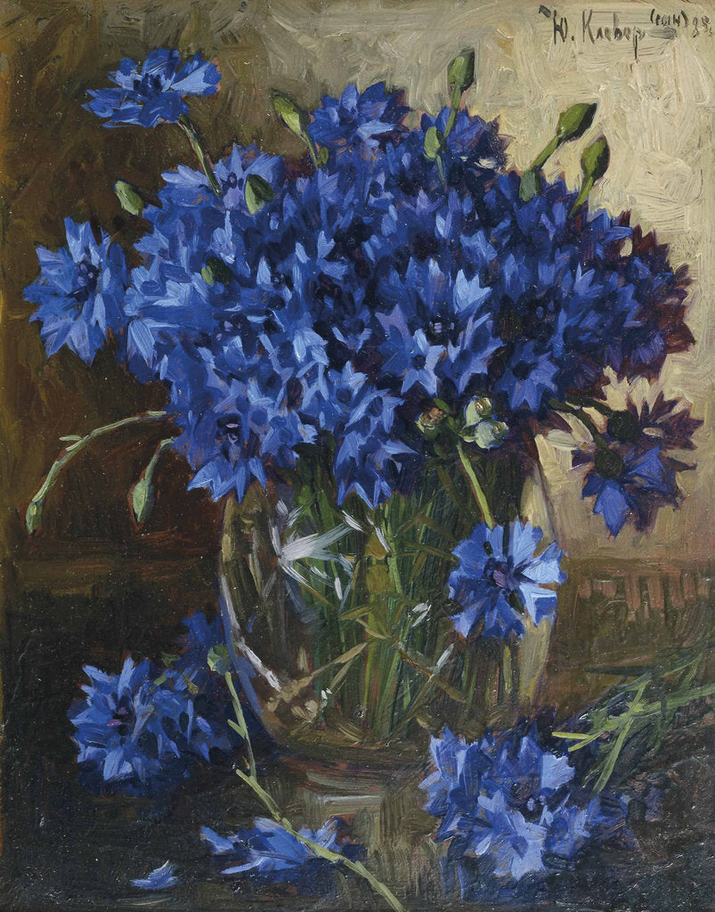 Detail of Bouquet of cornflowers, 1935 by Anonymous