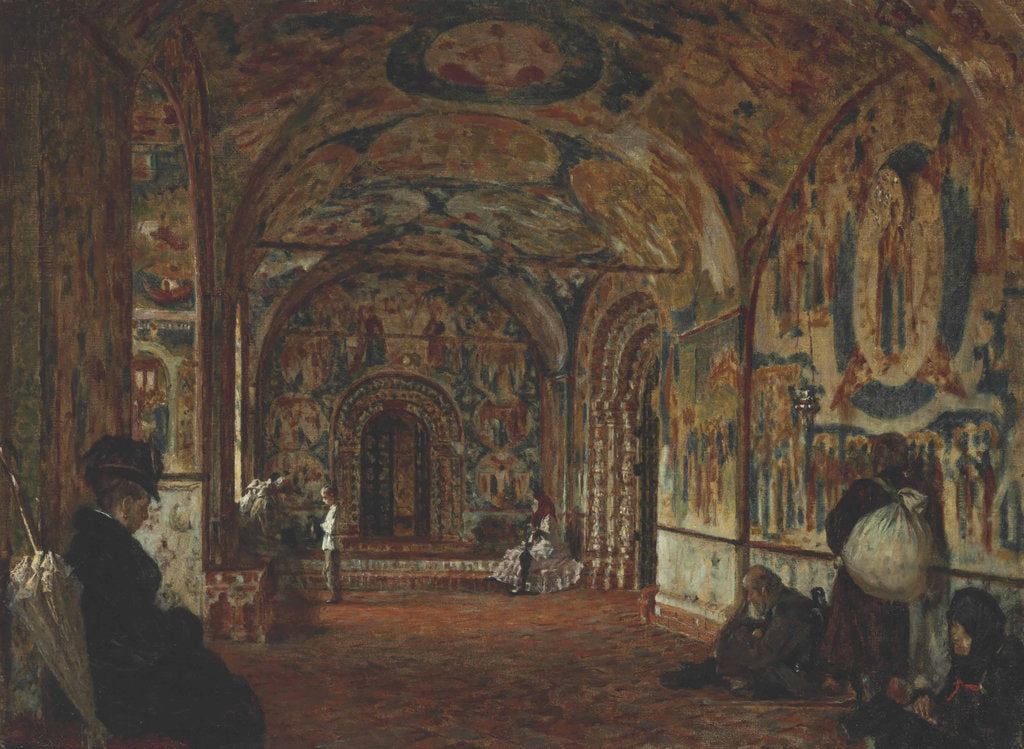 Detail of The entrance of a 17th Century Church in Yaroslavl, ca 1894 by Anonymous
