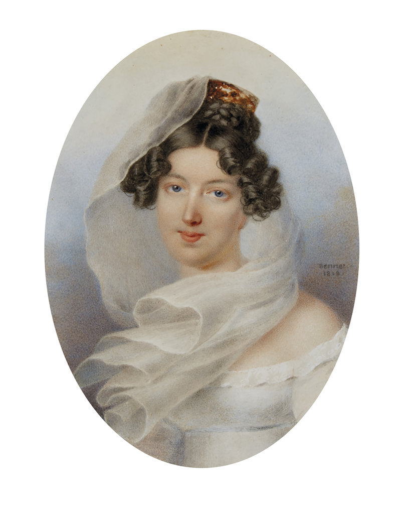 Detail of Portrait of Princess Zinaida Alexandrovna Volkonskaya, née Belosselskaya-Belozerskaya, 1 by Anonymous