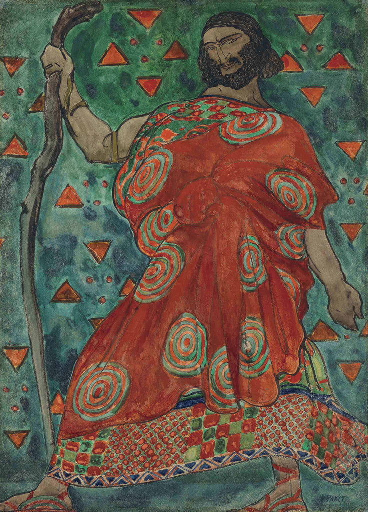 Detail of Costume design for drama Oedipus at Colonus by Sophocles, 1904 by Anonymous