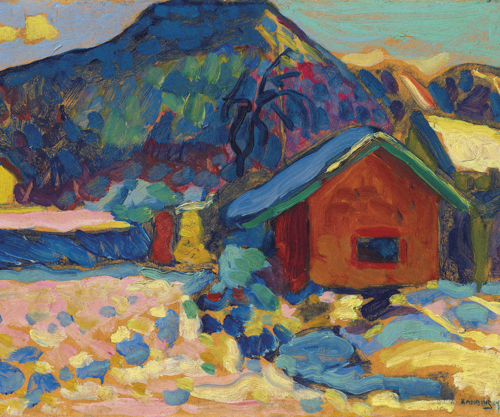Detail of Winter study with mountain, 1908 by Anonymous