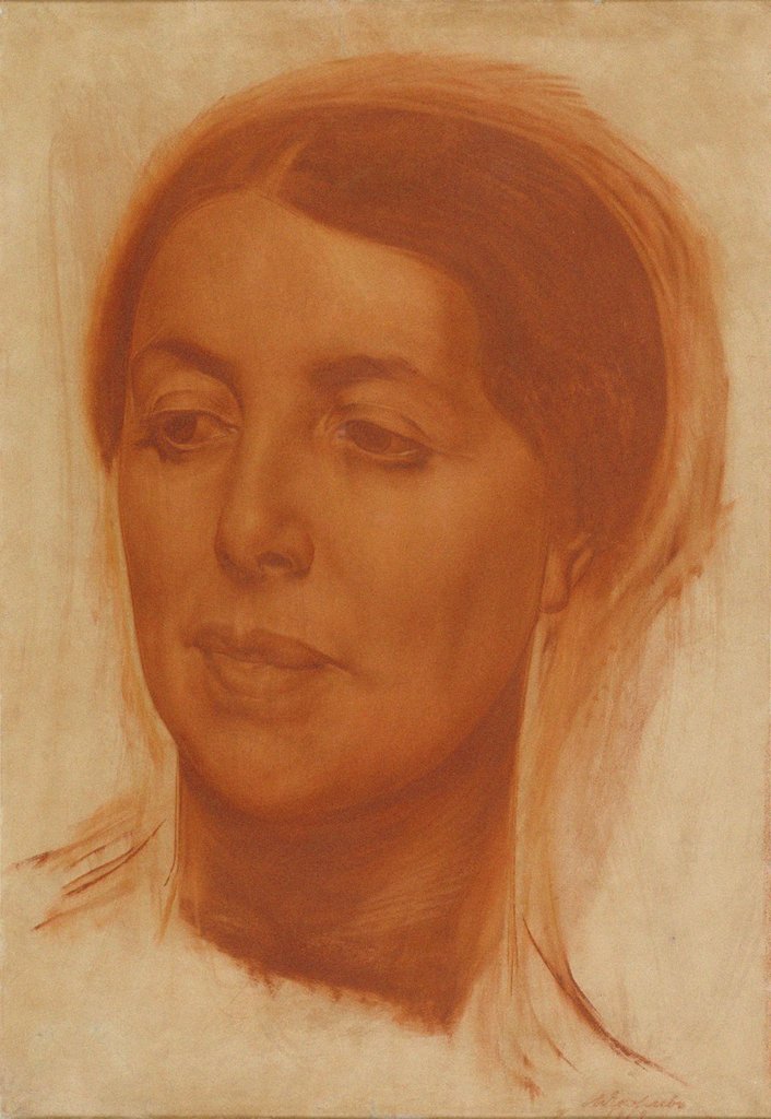 Detail of Portrait of Maria Samoylovna Zetlin, née Tumarkina, 1919 by Anonymous