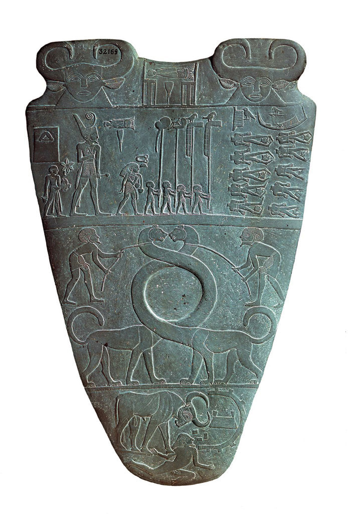 Detail of The Narmer Palette (recto), ca 31st century BC by Anonymous