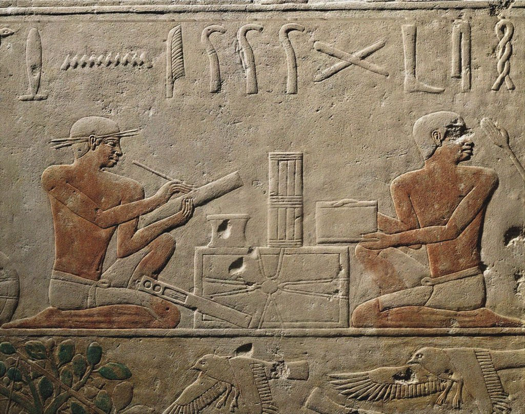 Detail of Two Scribes by Anonymous