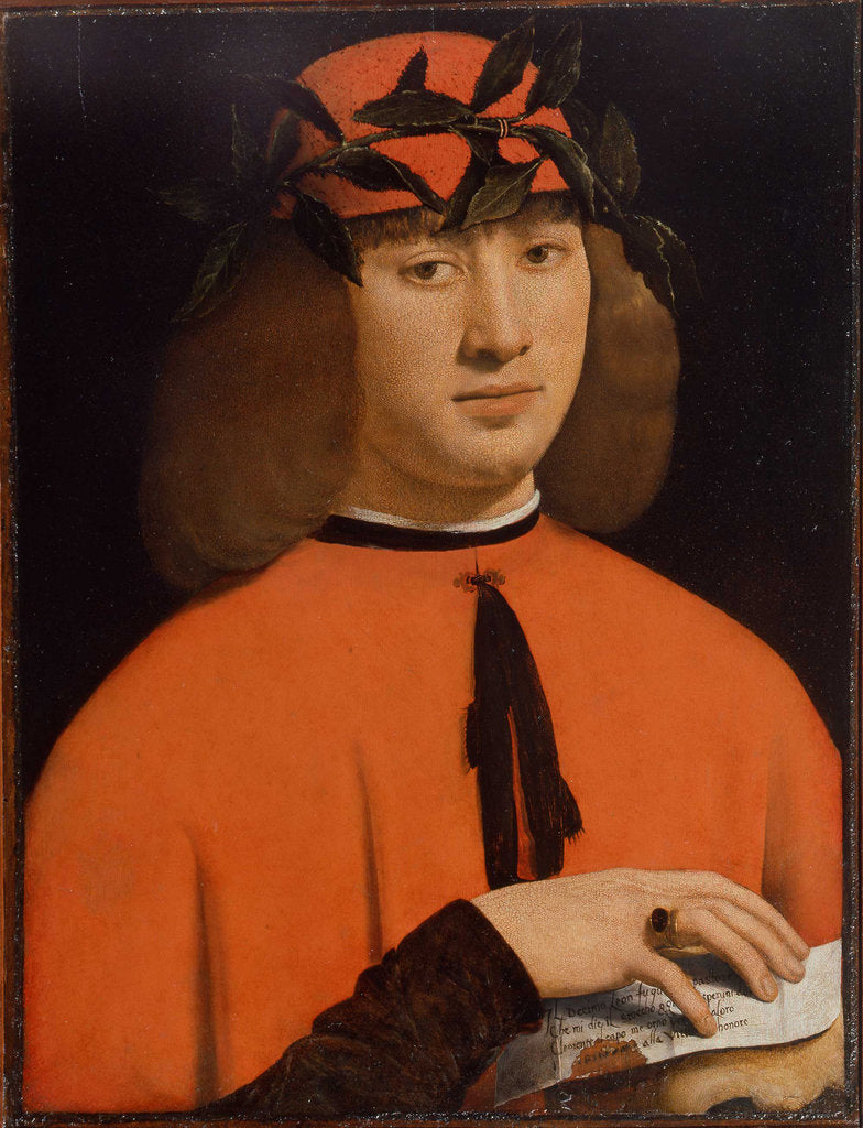 Detail of Portrait of the poet Girolamo Casio, c. 1490-1499 by Anonymous