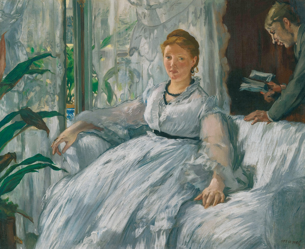 Detail of La lecture, 1865-1873 by Anonymous