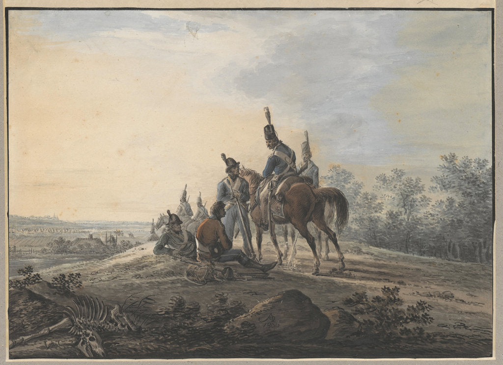 Detail of Bivouac of the Polish soldiers of the Kosciuszko Uprising, 1800 by Anonymous