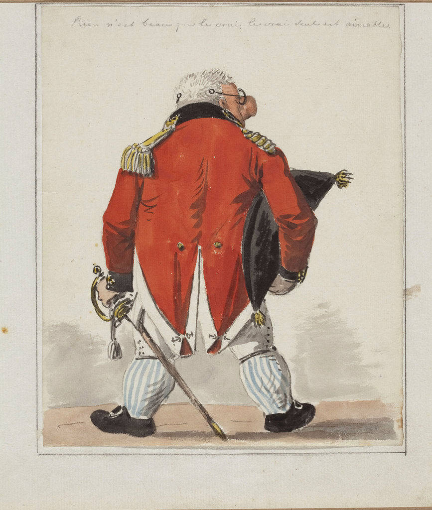 Detail of Portrait Caricature of the architect Giacomo Quarenghi, c. 1810 by Anonymous