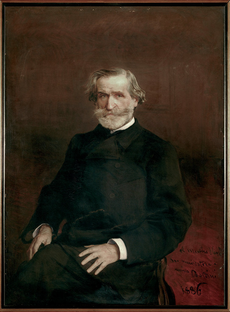 Detail of Portrait of the Composer Giuseppe Verdi, 1886 by Anonymous