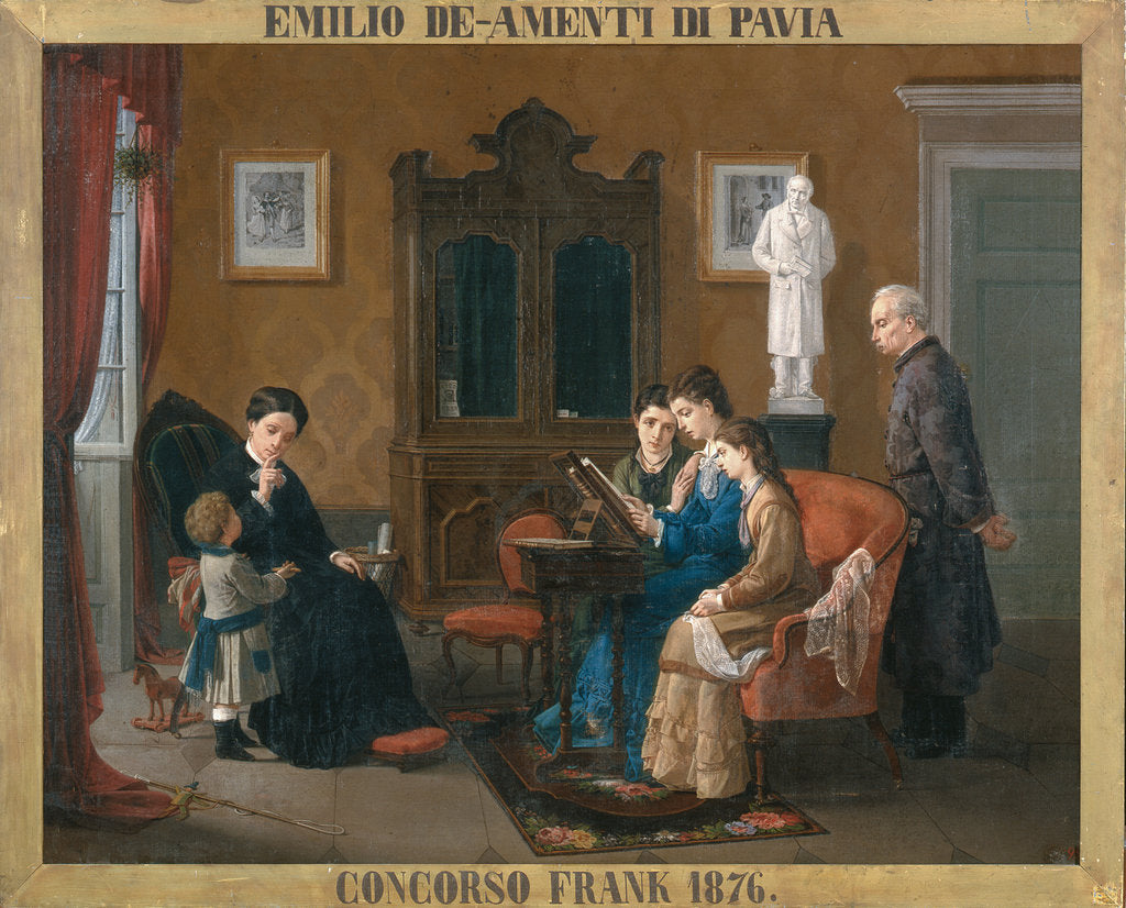 Detail of Family Reading of The Betrothed, 1876 by Anonymous