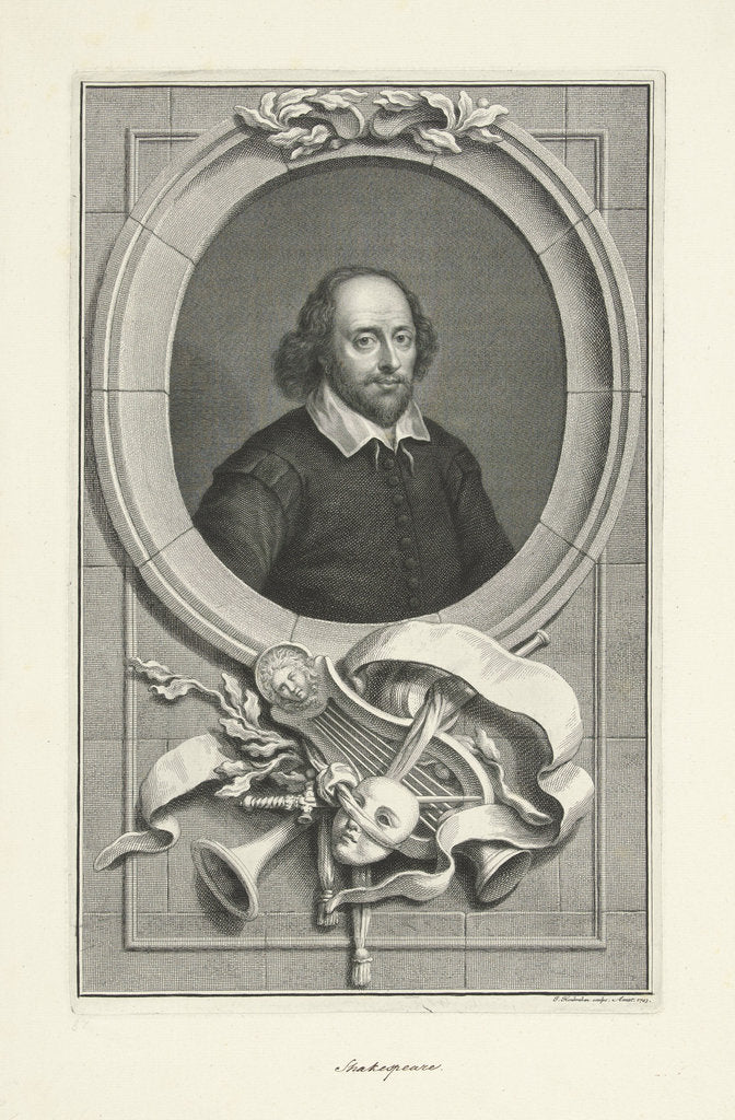 Detail of Portrait of William Shakespeare, 1743 by Anonymous