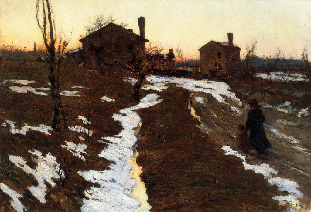 Detail of Last snow, 1906 by Anonymous