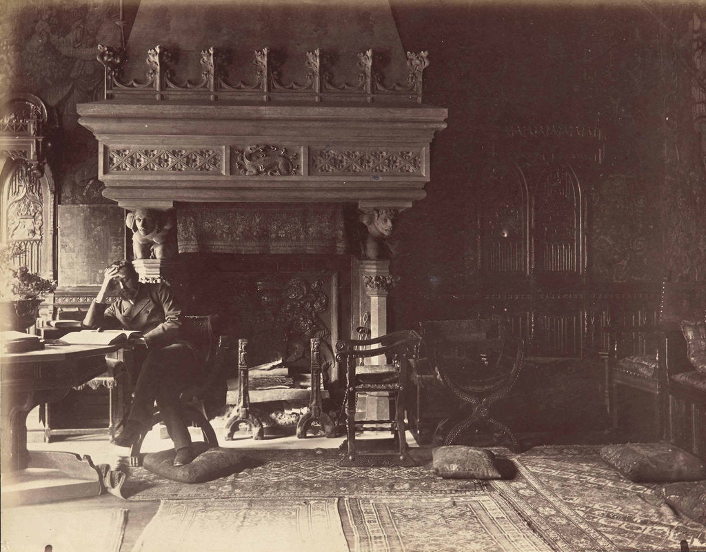 Detail of François Flameng in his workshop, c. 1890 by Anonymous