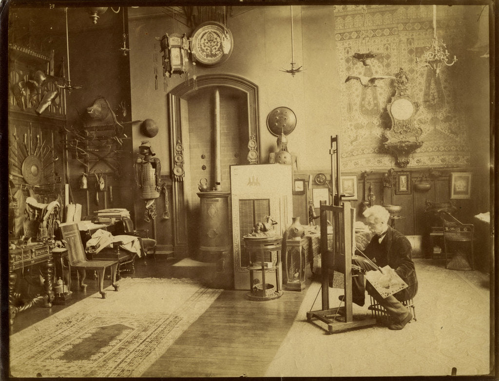 Detail of Jean-Léon Gérôme in his workshop, c. 1890 by Anonymous