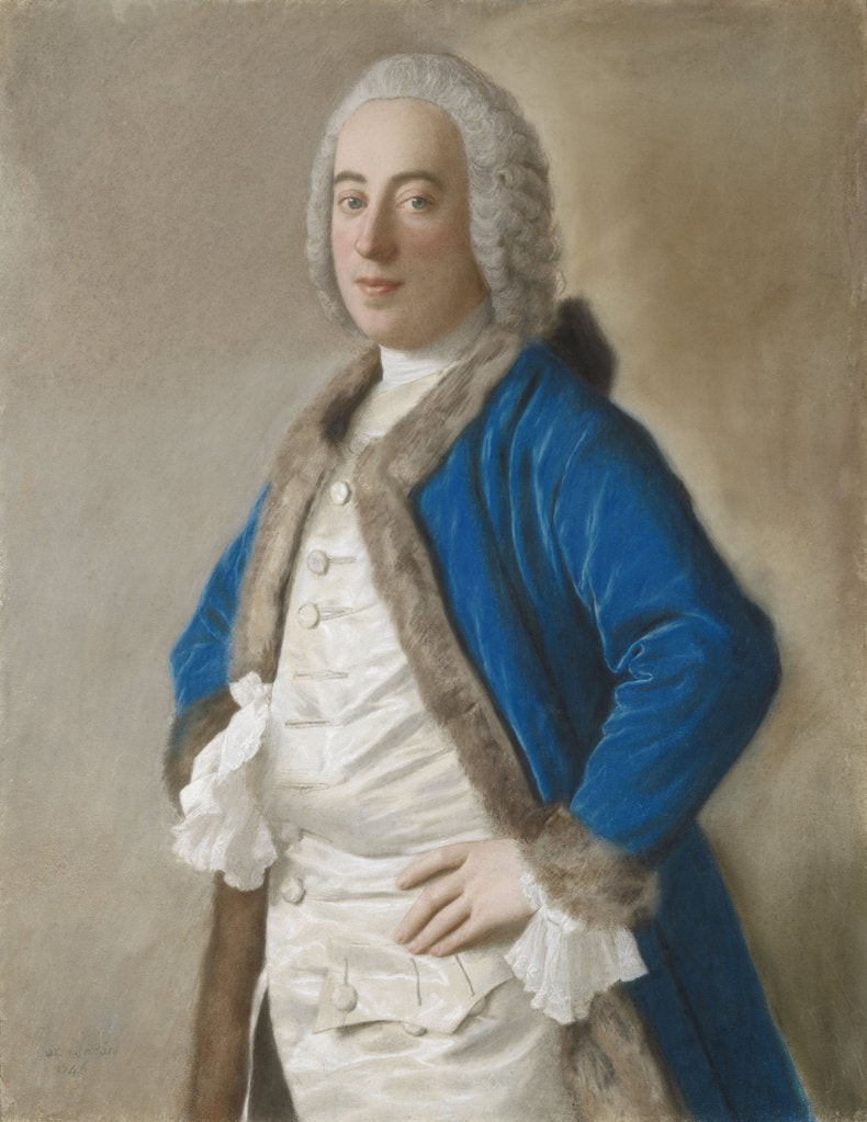 Detail of Portrait of Joseph Bouër, 1746 by Anonymous