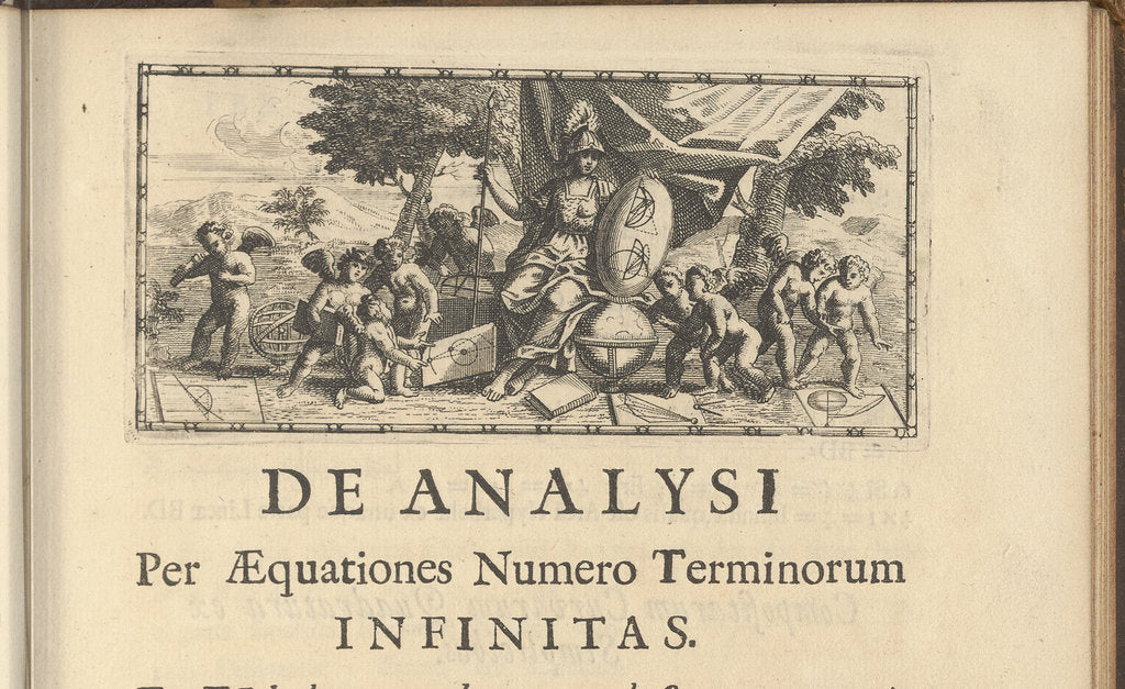 Detail of Headpiece from Analysis per Quantitatum Series, Fluxiones, ac Differentias? by Isaac Newton, 1711 by Anonymous