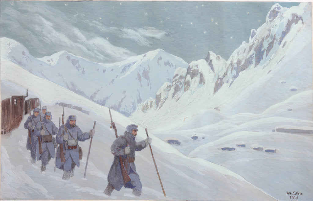 Detail of The Alpine Patrol, 1916 by Anonymous