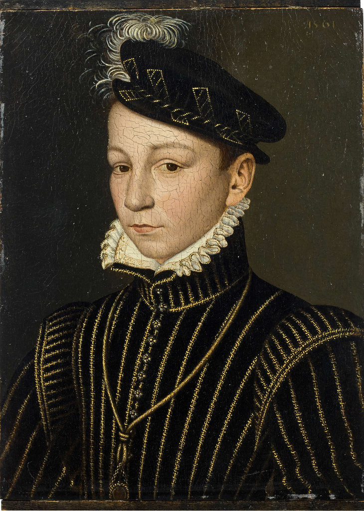Detail of Portrait of King Charles IX of France, 1561 by Anonymous