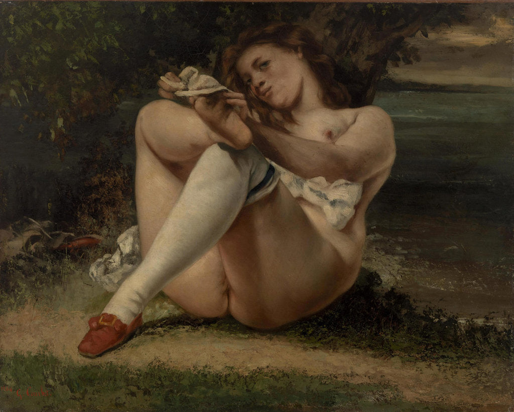 Detail of Woman with White Stockings (La Femme aux bas blancs), 1861 by Anonymous