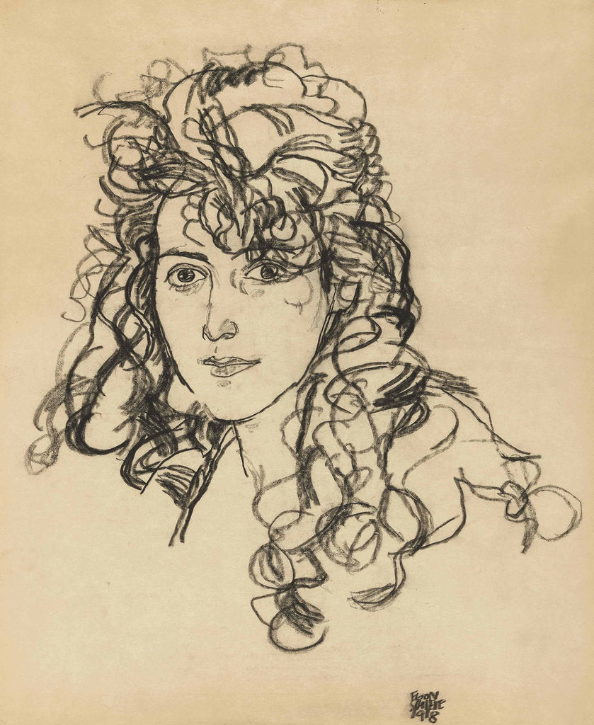 Detail of Girls head (Frau Sohn), 1918 by Anonymous
