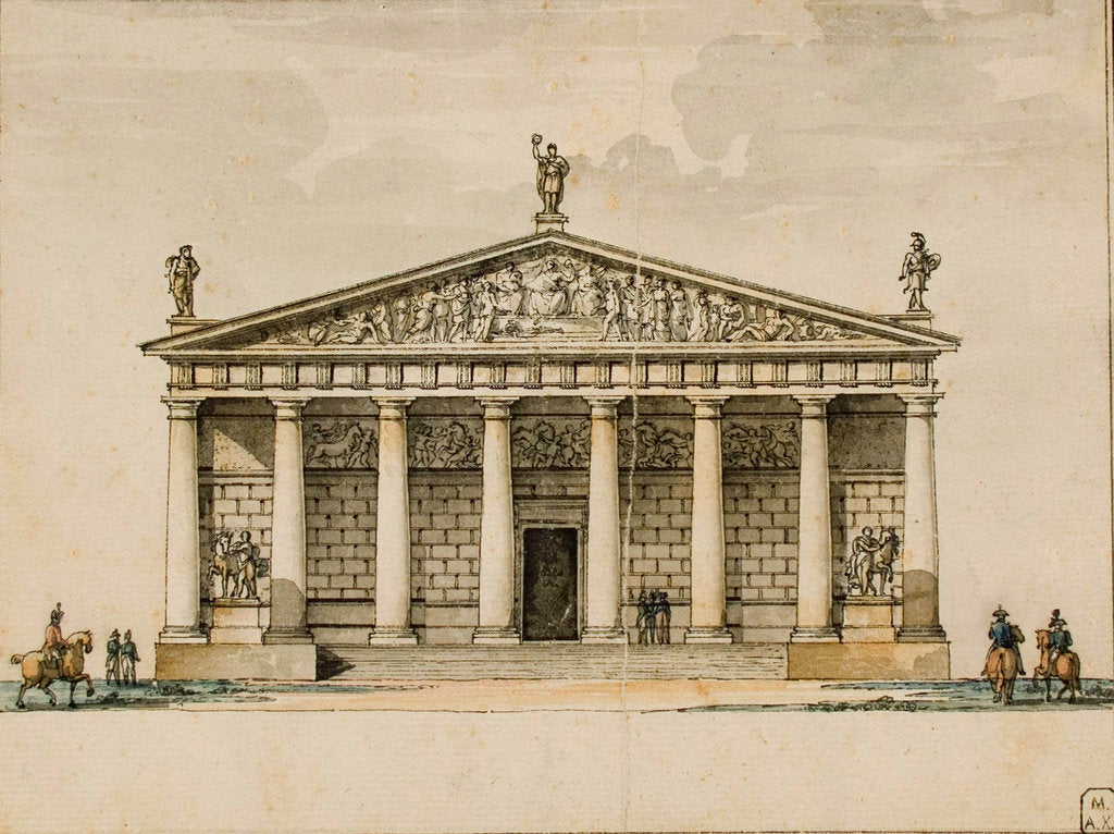 Detail of Project of the riding hall for the Imperial Horse Guards in Saint Petersburg, c1744 and 1817 by Anonymous