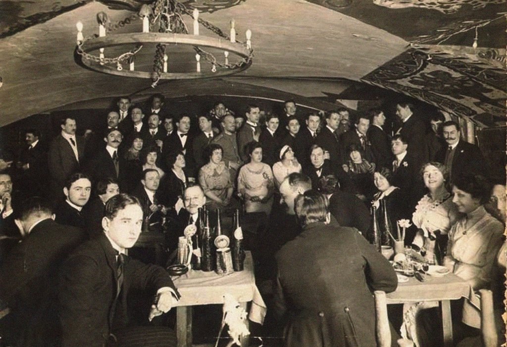 Detail of The Stray Dog Cabaret in Saint Petersburg, 1913 by Anonymous
